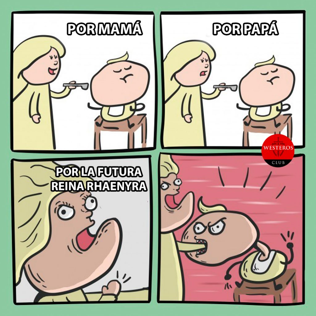 Bebé comiendo Rhaenyra Targaryen