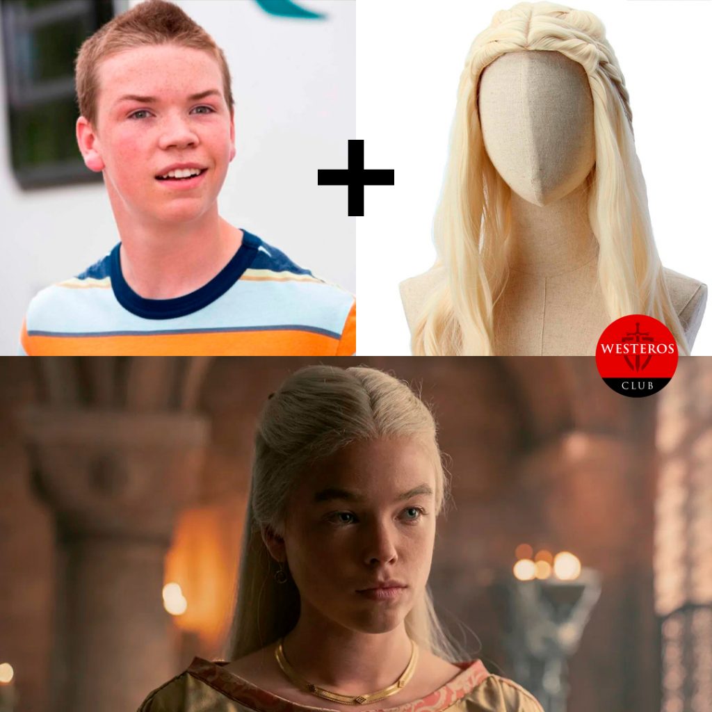Will Poulter con peluca rubia es como Rhaenyra Targaryen