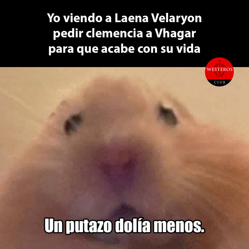 Yo viendo a Laena Velaryon pedir clemencia a Vhagar para que acabe con su vida