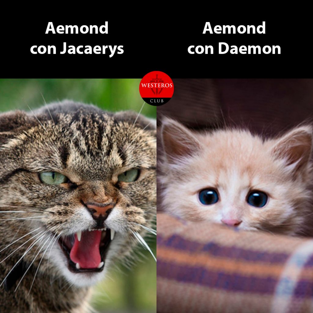 Actitud de Aemond con Jacaerys y con Daemon