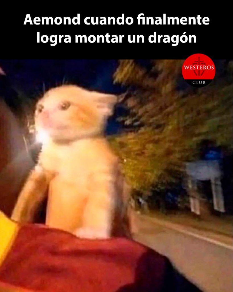 Aemond cuando finalmente logra montar un dragón