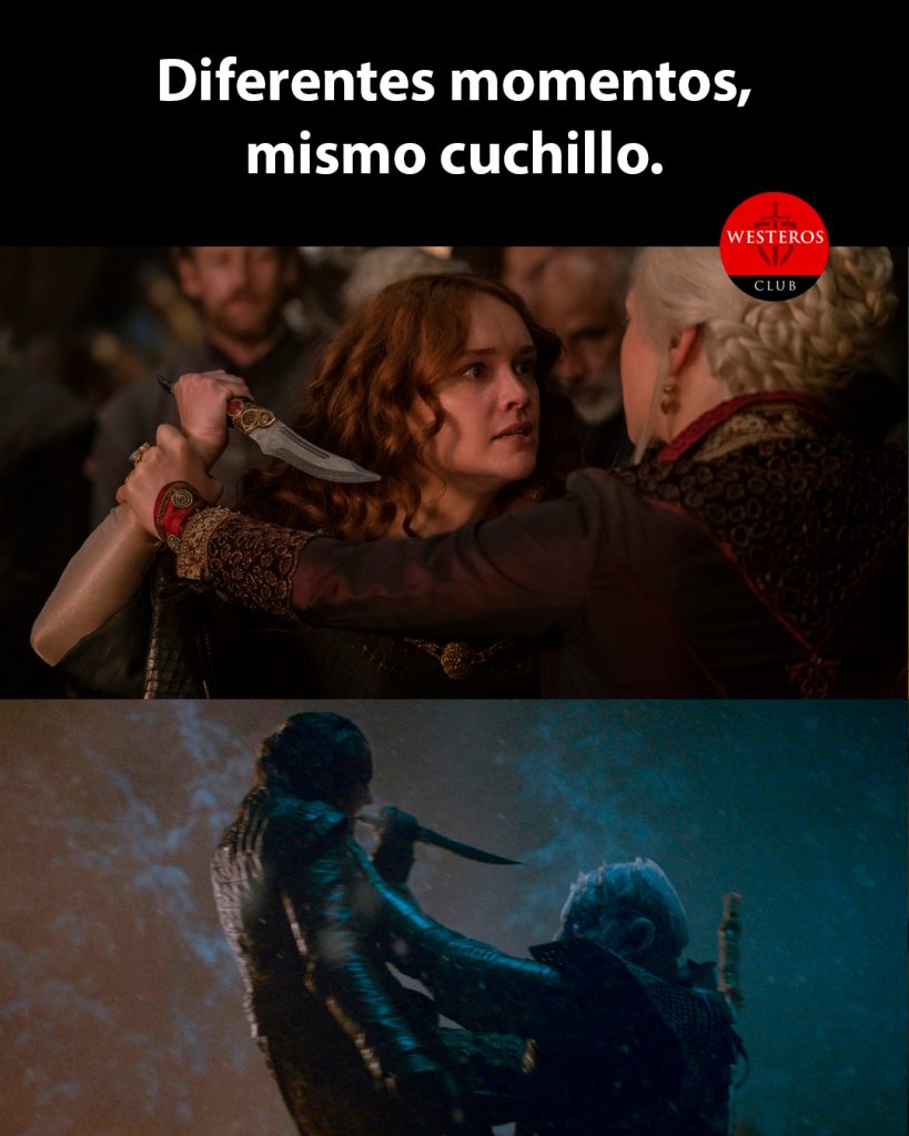 Diferentes momentos, mismo cuchillo