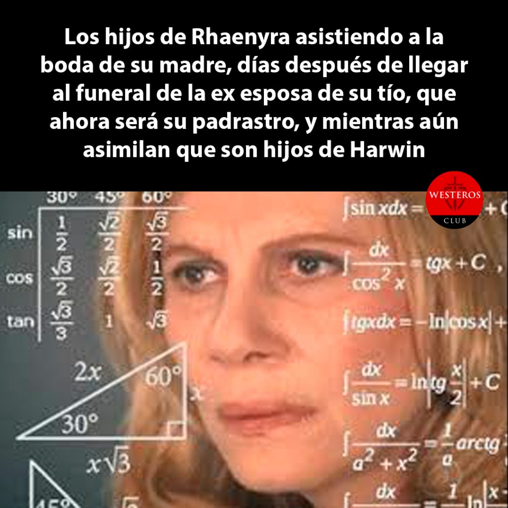 Los hijos de Rhaenyra asimilando todo lo que pasa entre un funeral y una boda