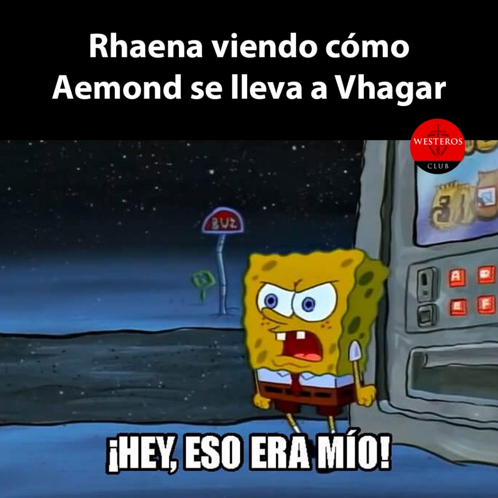 Rhaena viendo como Aemond se lleva a Vhagar