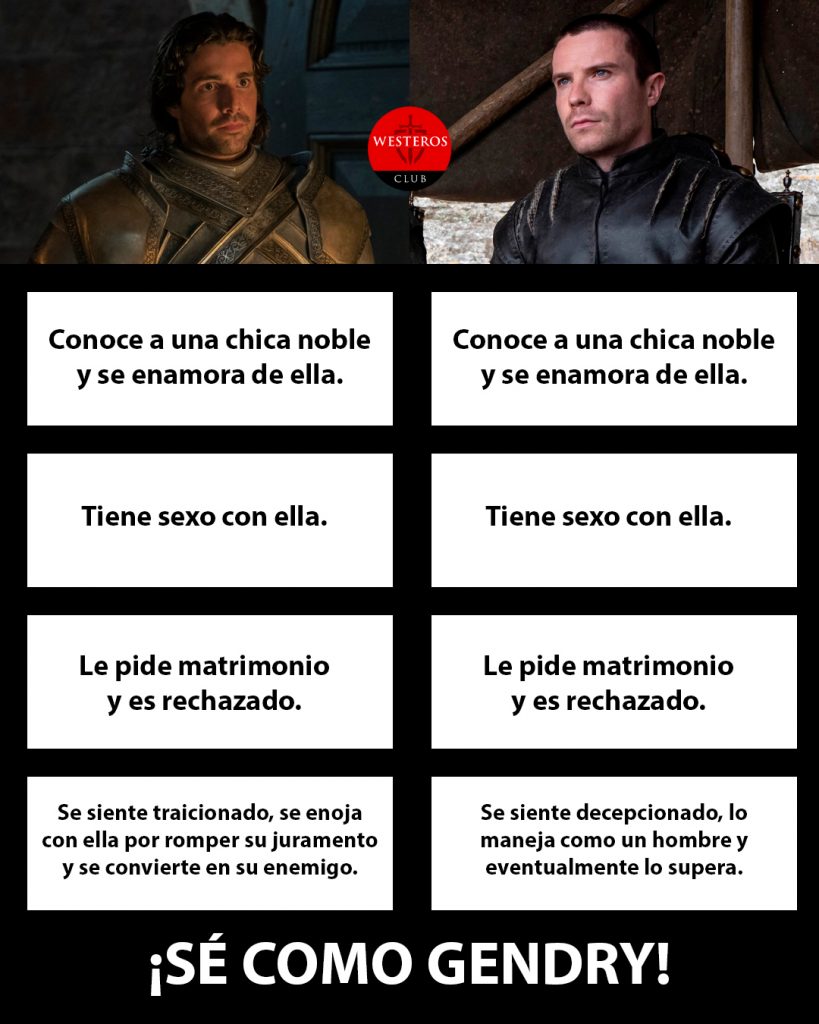 Sé como Gendry y no como Criston Cole