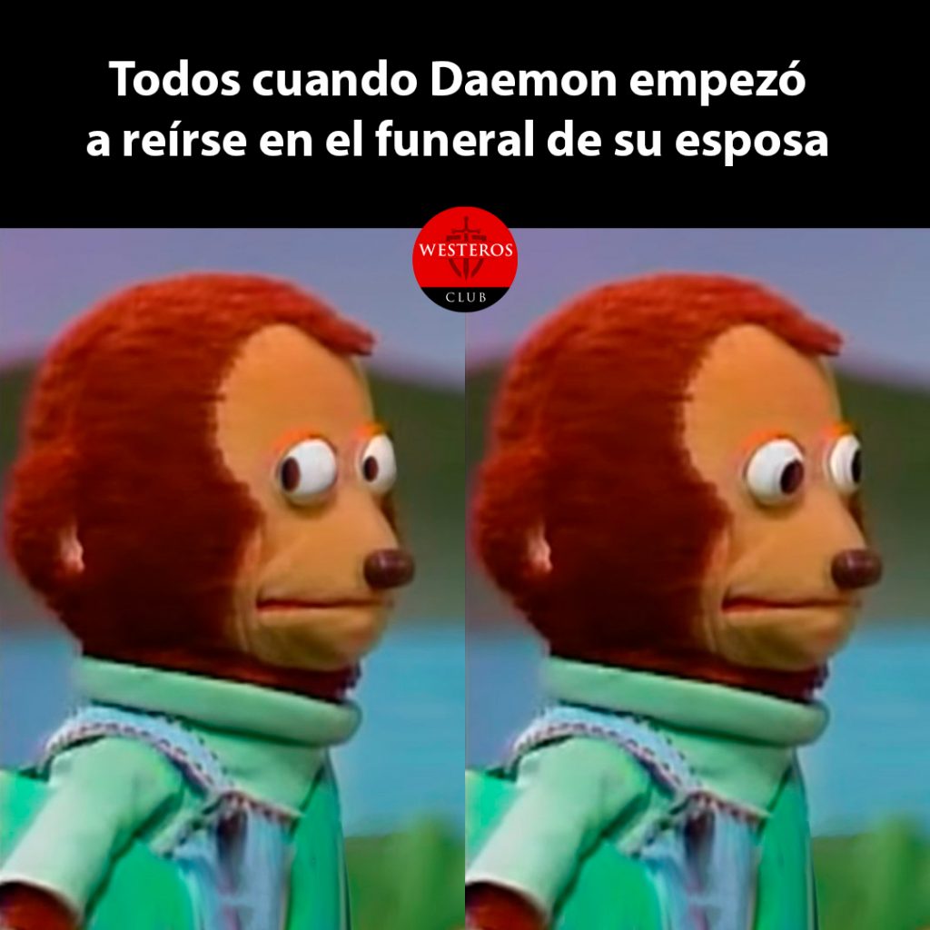 Todos cuando Daemon empezó a reírse en el funeral de su esposa