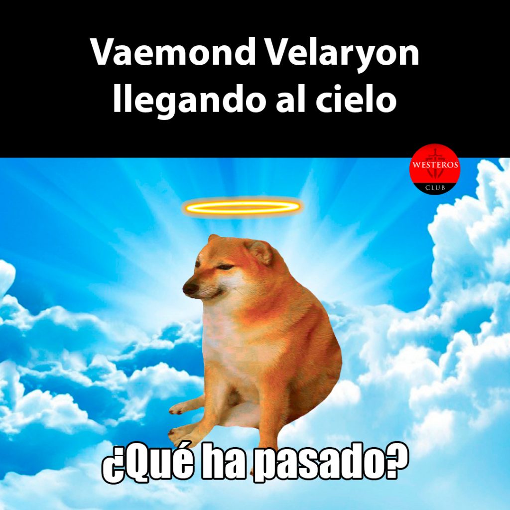 Vaemond Velaryon llegando al cielo